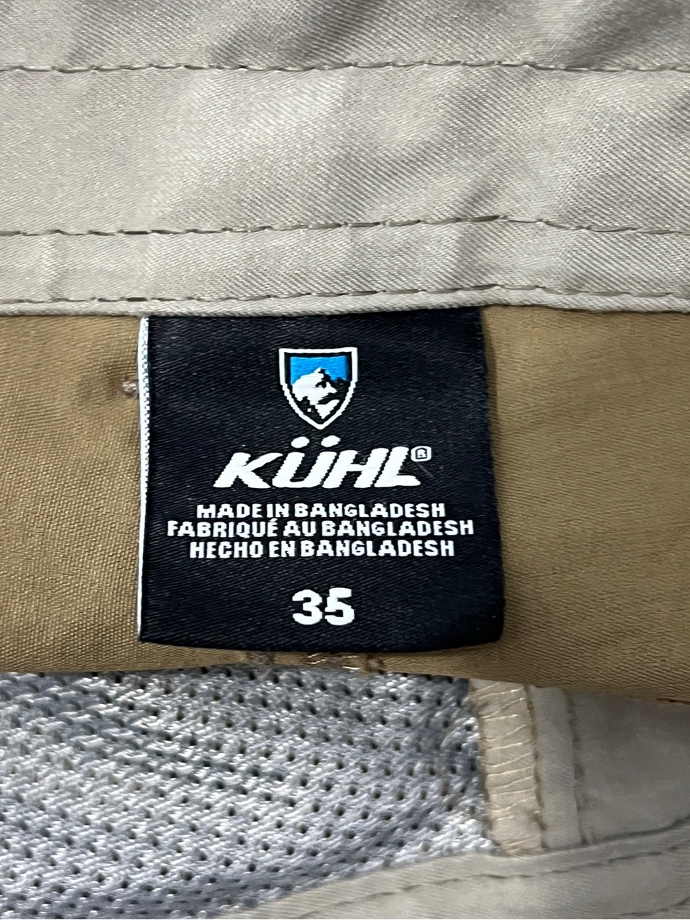KUHL Renegade 35 Buckskin Khaki Cargo Shorts 5121 Hiking Outdoor Stretch Gorpcor - Picture 3 of 12